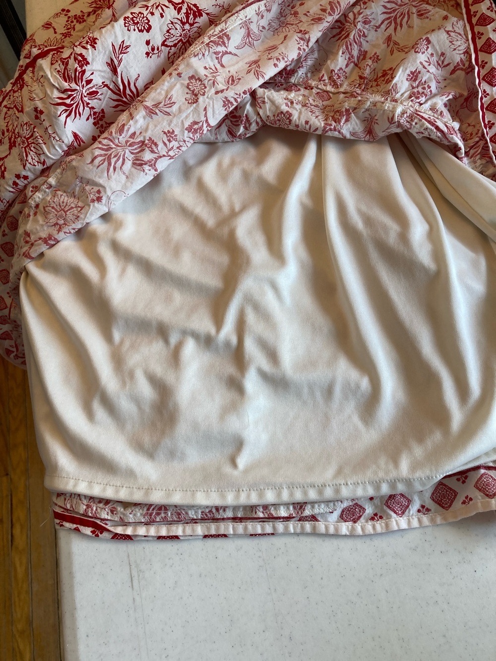 Japna Cream Maxi Skirt with Red Floral Print - Picture 8 of 8